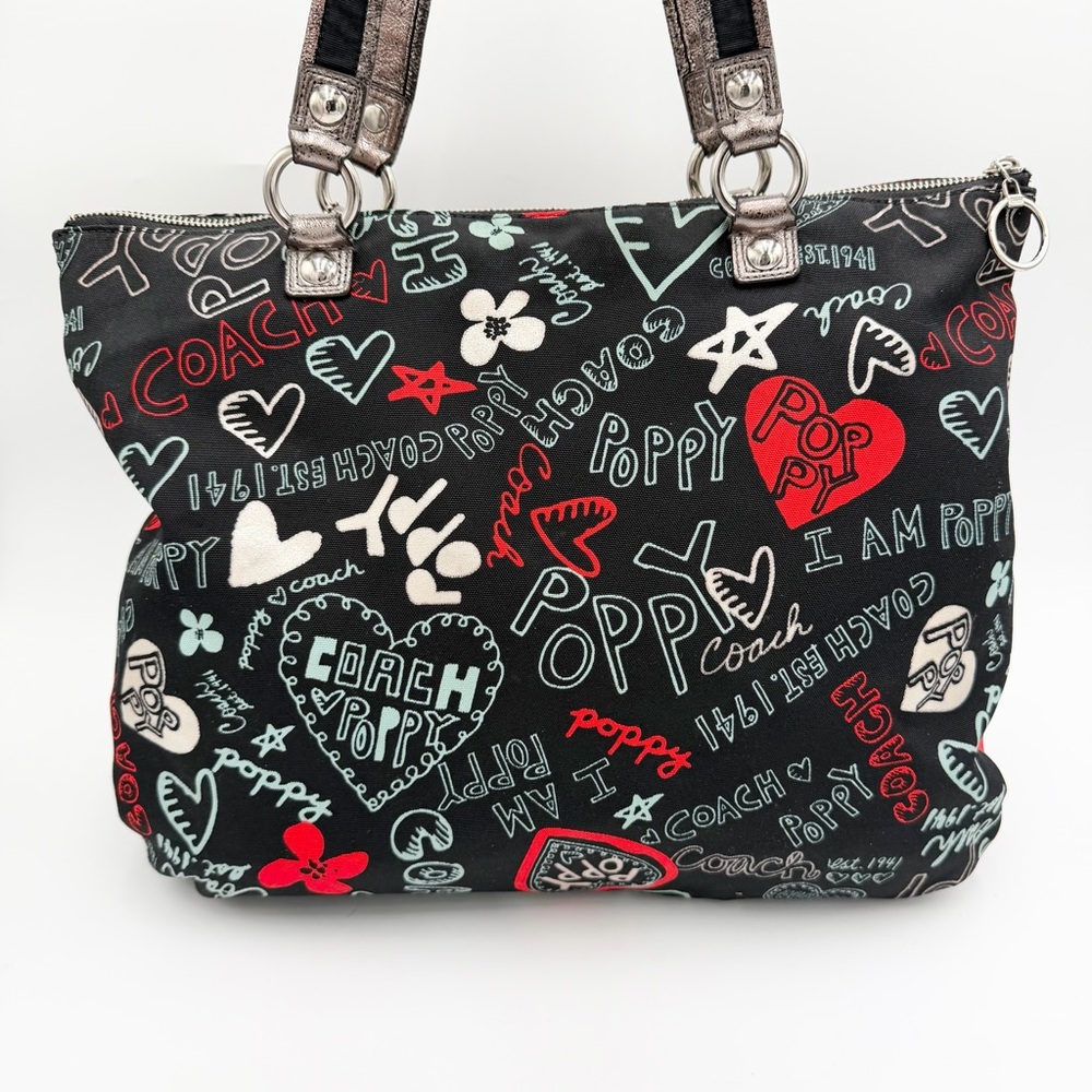 Coach POPPY 2010 Multicolor Graphic Women's Tote Bag - Picture 3 of 13